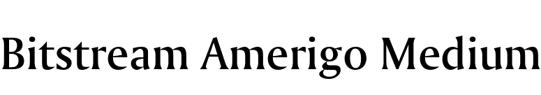 Bitstream Amerigo Medium font preview