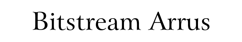 Bitstream Arrus font preview