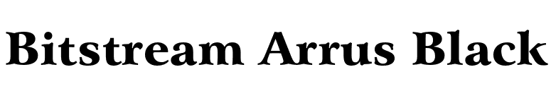 Bitstream Arrus Black font preview