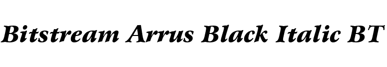 Bitstream Arrus Black Italic BT font preview
