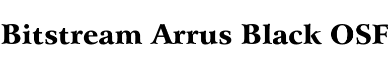 Bitstream Arrus Black OSF font preview