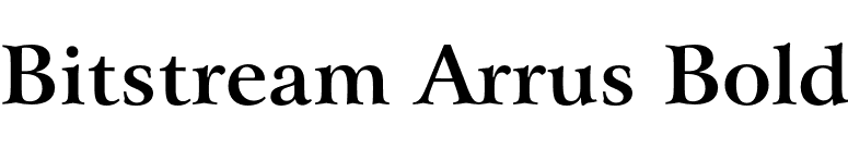 Bitstream Arrus Bold font preview