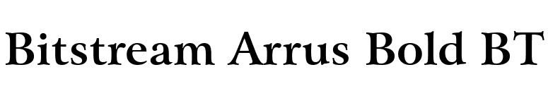Bitstream Arrus Bold BT font preview