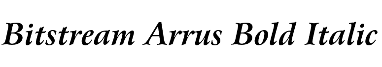 Bitstream Arrus Bold Italic font preview