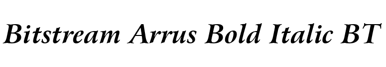 Bitstream Arrus Bold Italic BT font preview