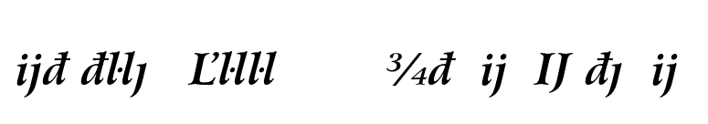 Bitstream Arrus Bold Italic Extension font preview