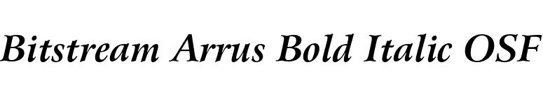 Bitstream Arrus Bold Italic OSF font preview