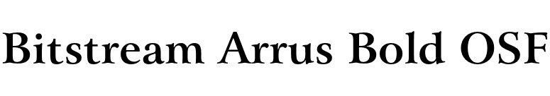 Bitstream Arrus Bold OSF font preview