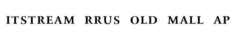 Bitstream Arrus Bold Small Cap font preview