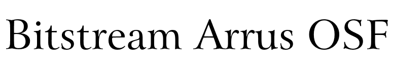 Bitstream Arrus OSF font preview