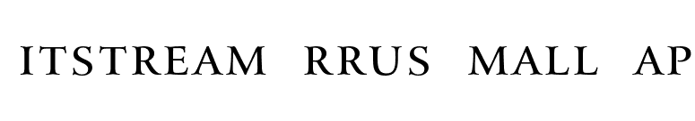 Bitstream Arrus Small Cap font preview