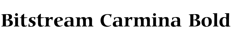 Bitstream Carmina Bold font preview