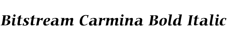 Bitstream Carmina Bold Italic font preview