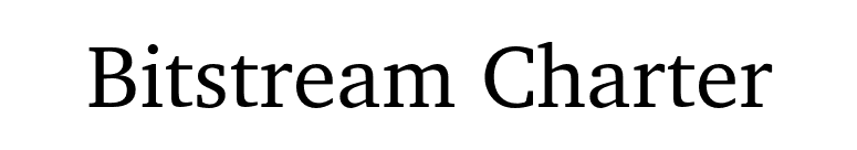 Bitstream Charter font preview