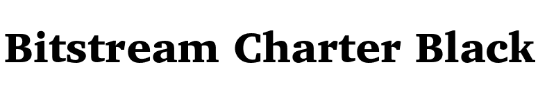 Bitstream Charter Black font preview