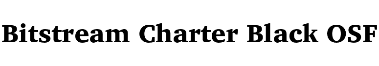 Bitstream Charter Black OSF font preview