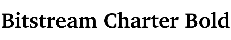Bitstream Charter Bold font preview