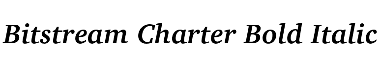 Bitstream Charter Bold Italic font preview