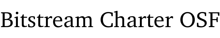 Bitstream Charter OSF font preview