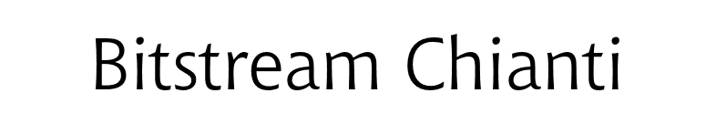 Bitstream Chianti font preview