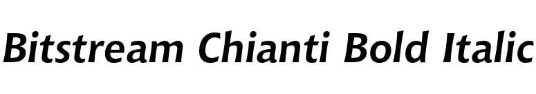Bitstream Chianti Bold Italic font preview