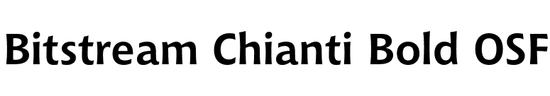 Bitstream Chianti Bold OSF font preview