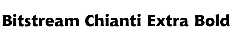 Bitstream Chianti Extra Bold font preview