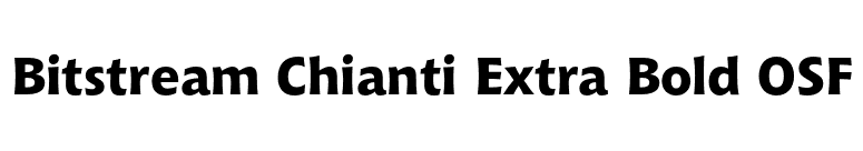 Bitstream Chianti Extra Bold OSF font preview