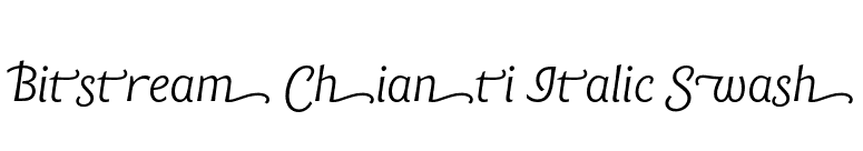 Bitstream Chianti Italic Swash font preview