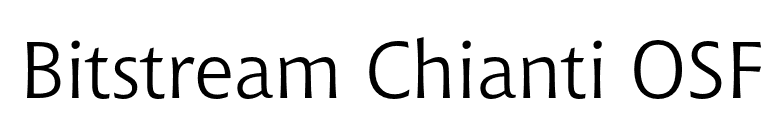 Bitstream Chianti OSF font preview