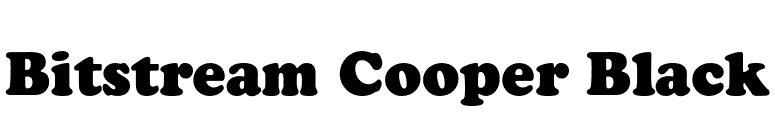 Bitstream Cooper Black font preview