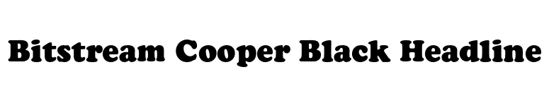 Bitstream Cooper Black Headline font preview