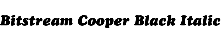 Bitstream Cooper Black Italic font preview