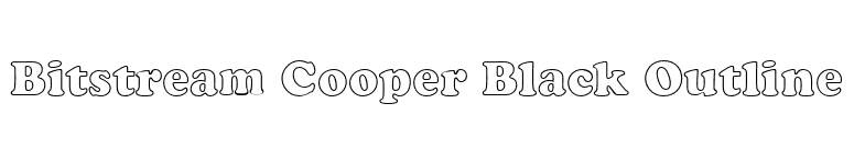 Bitstream Cooper Black Outline font preview