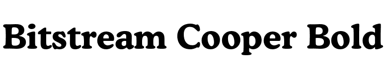 Bitstream Cooper Bold font preview