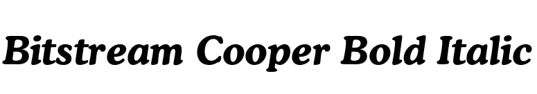 Bitstream Cooper Bold Italic font preview
