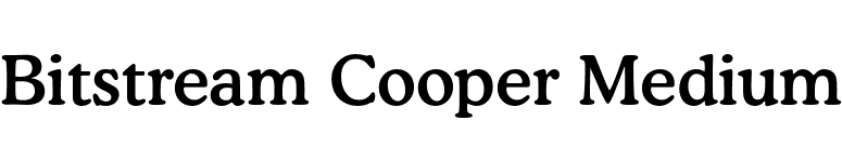 Bitstream Cooper Medium font preview
