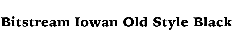 Bitstream Iowan Old Style Black font preview