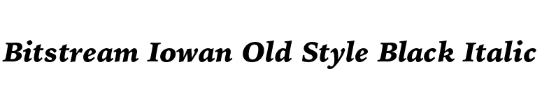 Bitstream Iowan Old Style Black Italic font preview