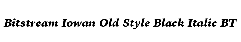 Bitstream Iowan Old Style Black Italic BT font preview