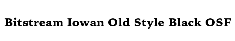 Bitstream Iowan Old Style Black OSF font preview