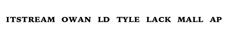Bitstream Iowan Old Style Black Small Cap font preview
