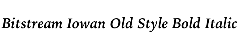 Bitstream Iowan Old Style Bold Italic font preview