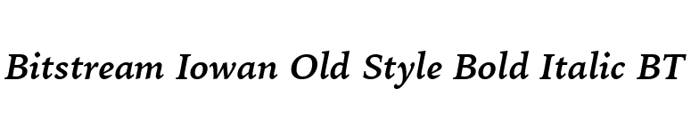 Bitstream Iowan Old Style Bold Italic BT font preview