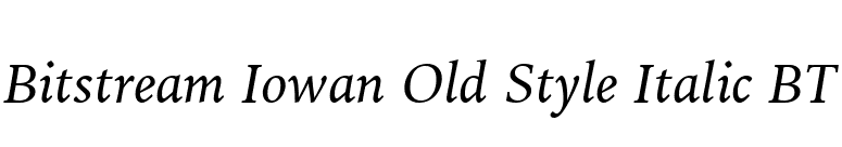 Bitstream Iowan Old Style Italic BT font preview