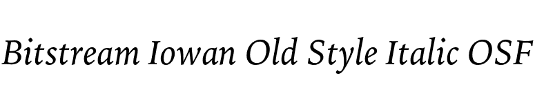 Bitstream Iowan Old Style Italic OSF font preview
