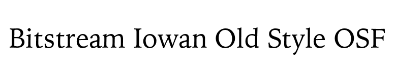 Bitstream Iowan Old Style OSF font preview