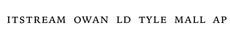 Bitstream Iowan Old Style Small Cap font preview