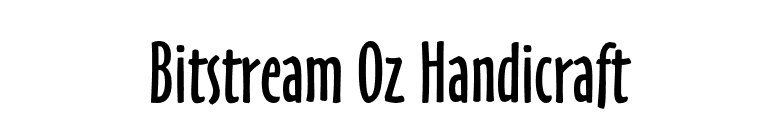 Bitstream Oz Handicraft font preview