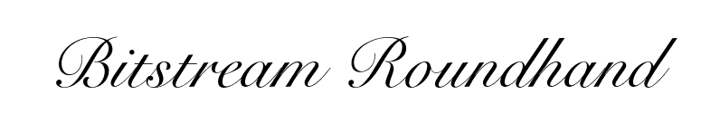 Bitstream Roundhand font preview